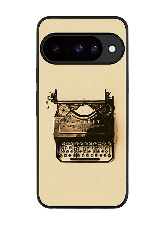 For Google Pixel 10 Case,Slim fit Camera Protection, Shockproof Thin Phone cover  - Typewriter